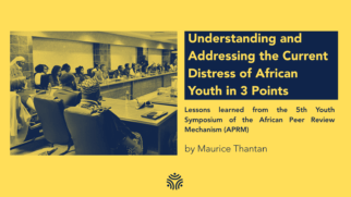 understanding and addressing the distress of african youth in 3 points by Maurice Thantan