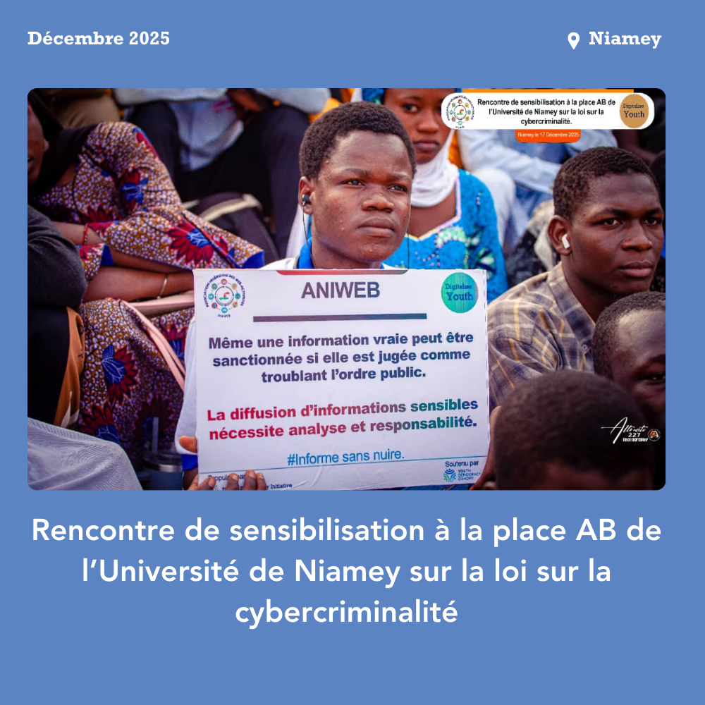 rencontre de sensibilisation à la place AB de l'université de Niamey